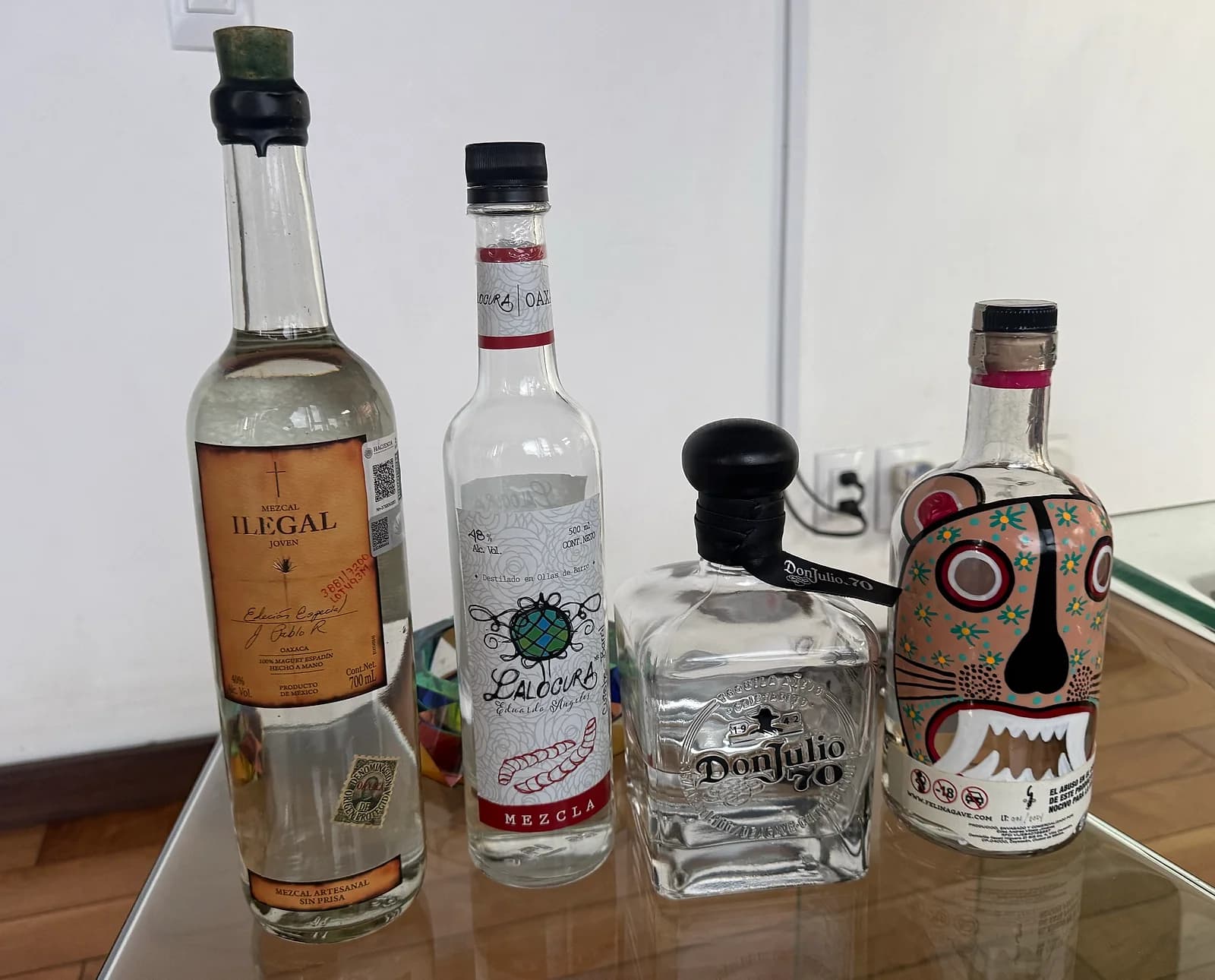Your shelf: Don Julio 70, Mezcal Ilegal, Felinagave, Lalocura Cuishe-Barril